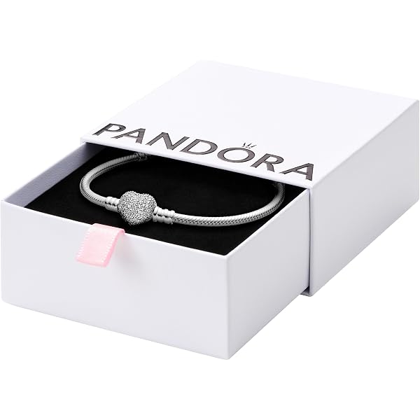 Amazon.com: PANDORA Snake Chain Sterling Silver Bracelet And Heart